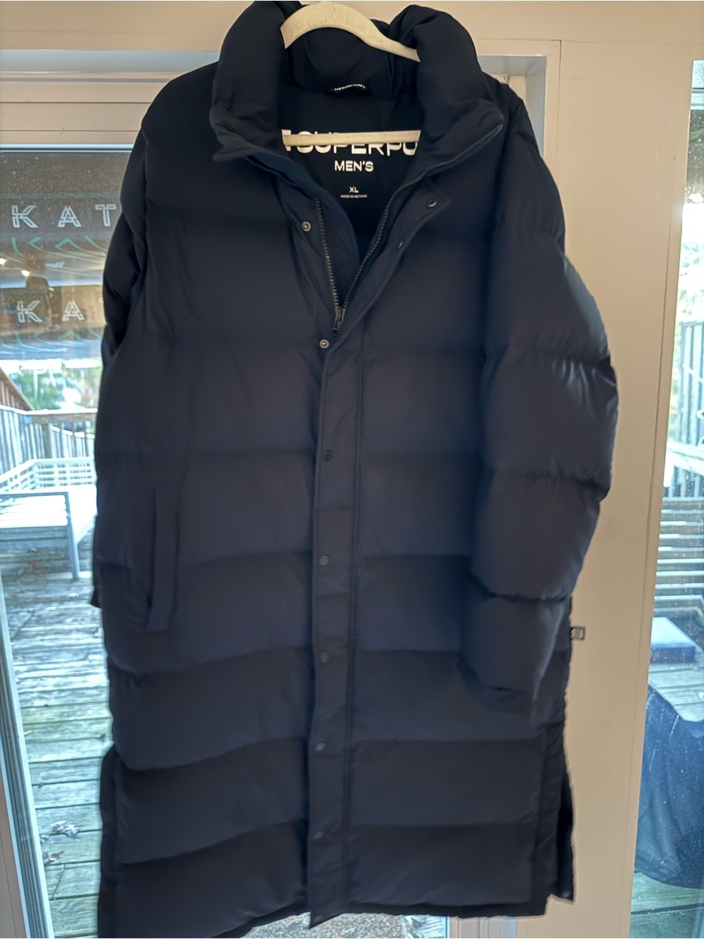 Men's black Long Super Puff